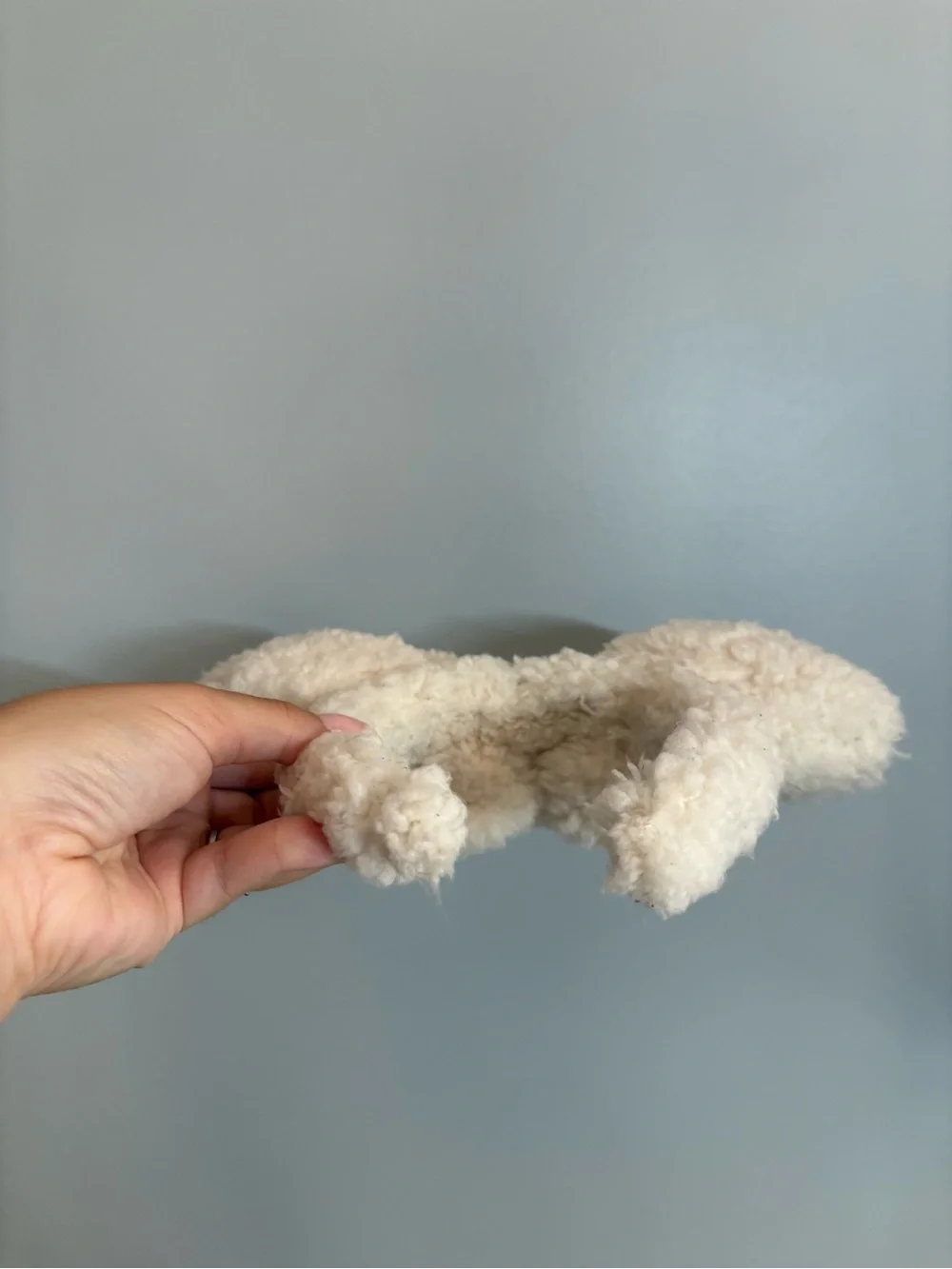 Handmade Plush Cream Fuzzy Minnie Ear Headband for adults
